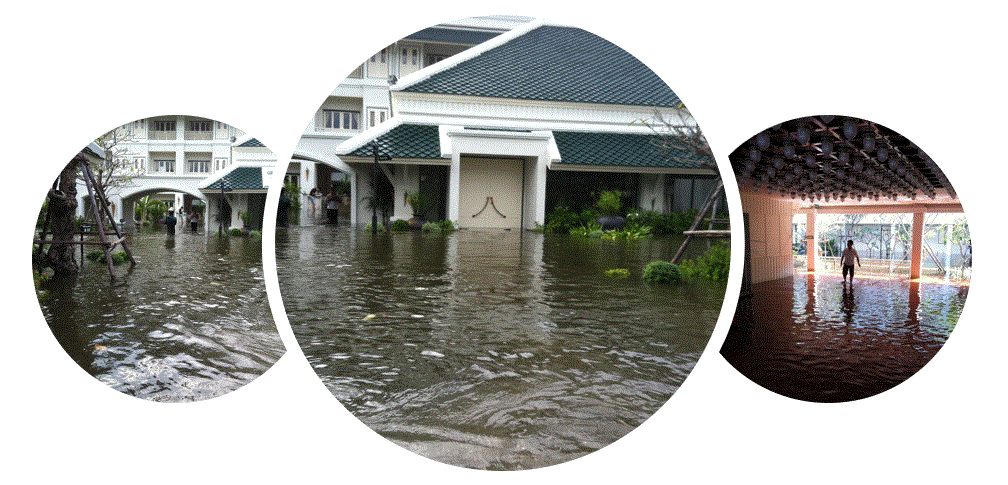 flooded Boddy Hotel in Thailand